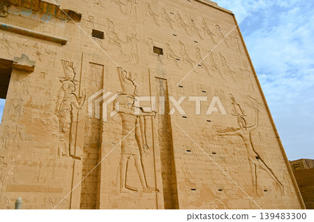 Temple of Horus, First Pylon, Relief, Edfu Temple of Horus, First Pylon, Relief, Edfu 139483300