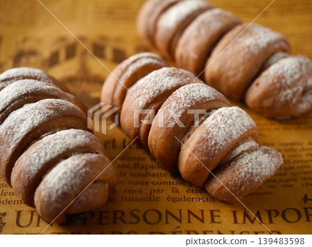 Chocolate bread, landscape orientation, close-up. Chocolate bread, landscape orientation, close-up. 139483598