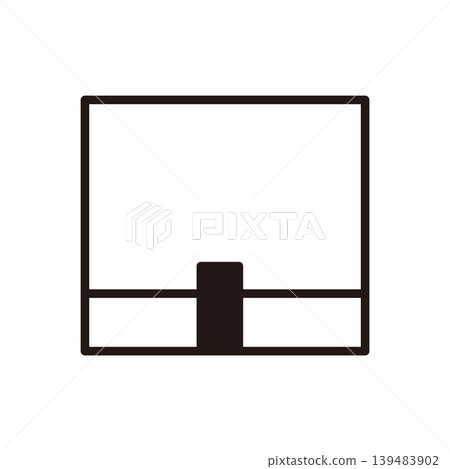 Simple icon for women's health and care, sanitary products, and individually packaged sanitary napkins. 139483902