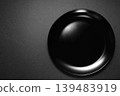 Black plate_black background 139483919