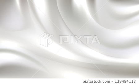 White silk fabric background with soft flowing ripples and elegant satin texture, luxury product display White silk fabric background with soft flowing ripples and elegant satin texture, luxury product display 139484118