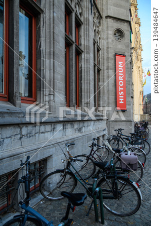 Historium museum in the historical Medieval Old Town and UNESCO site of Bruges in West Flanders, Belgium Historium museum in the historical Medieval Old Town and UNESCO site of Bruges in West Flanders, Belgium 139484647