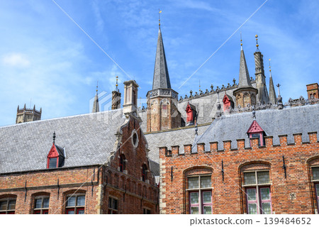 Historical Old Town and UNESCO World Culture Heritage site of Bruges in West Flanders, Belgium 139484652