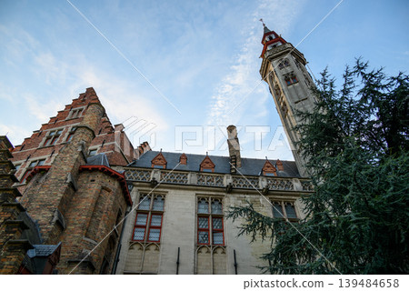 Historical Old Town and UNESCO World Culture Heritage site of Bruges in West Flanders, Belgium 139484658