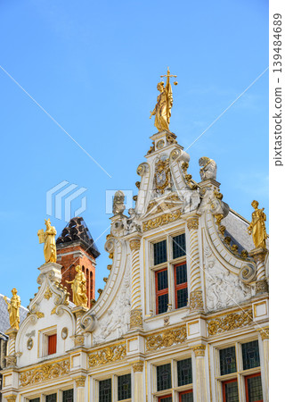Historical Old Town and UNESCO World Culture Heritage site of Bruges in West Flanders, Belgium 139484689