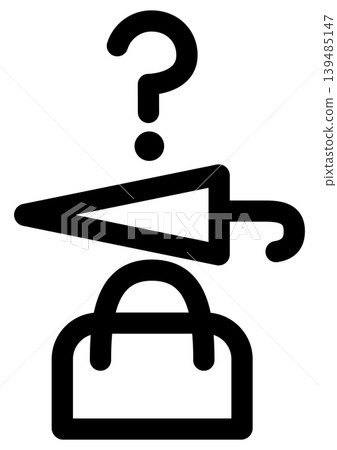 Icon material of a pictogram for guidance, representing a lost and found office. 139485147