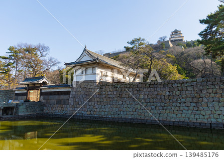 Marugame Castle, one of Japan's Top 100 Castles, in Marugame City, Kagawa Prefecture, in winter. Marugame Castle, one of Japan's Top 100 Castles, in Marugame City, Kagawa Prefecture, in winter. 139485176