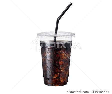 塑膠杯裝冰咖啡 塑膠杯裝冰咖啡 139485434