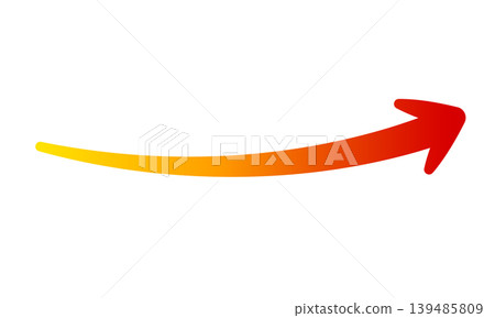 A simple and stylish design element featuring a thin, curved red gradient arrow (pointing to the right and sloping upwards) with an integrated tip. A simple and stylish design element featuring a thin, curved red gradient arrow (pointing to the right and sloping upwards) with an integrated tip. 139485809