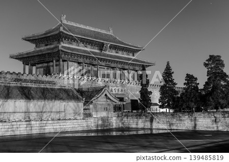 Night view of the North exit gate of the Forbidden City (Palace Museum) in Beijing, China Night view of the North exit gate of the Forbidden City (Palace Museum) in Beijing, China 139485819