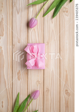 Mother's Day vertical banner pink gift Mother's Day vertical banner pink gift 139485876