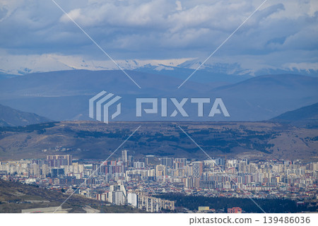 Aerial cityscape view of Tbilisi, the capital of Georgia Aerial cityscape view of Tbilisi, the capital of Georgia 139486036