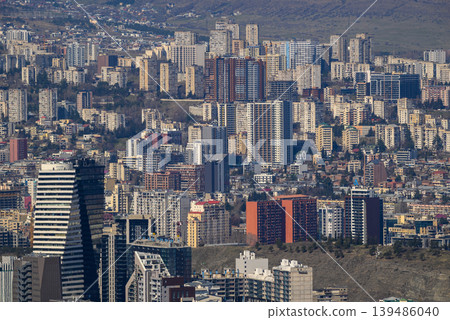 Aerial cityscape view of Tbilisi, the capital of Georgia Aerial cityscape view of Tbilisi, the capital of Georgia 139486040