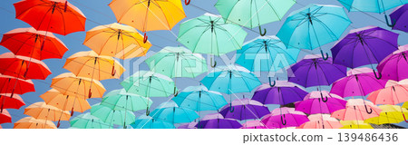 summer travel with umbrella decorate in local market in asia summer travel with umbrella decorate in local market in asia 139486436