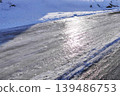 Freezing road surface 139486753