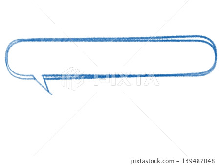 Simple and cute hand-drawn speech bubbles, horizontal double lines, pencil, crayon. Simple and cute hand-drawn speech bubbles, horizontal double lines, pencil, crayon. 139487048