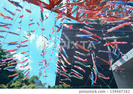 東京鐵塔和鯉魚飄帶 東京鐵塔和鯉魚飄帶 139487162