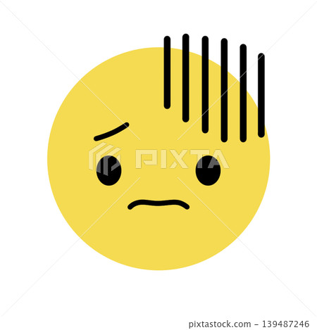 簡單的表情圖示 - 情緒低落 - 插圖素材 簡單的表情圖示 - 情緒低落 - 插圖素材 139487246