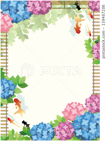 Hydrangea rainy season background Hydrangea rainy season background 139487286