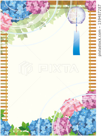 繡球花雨季背景 繡球花雨季背景 139487287