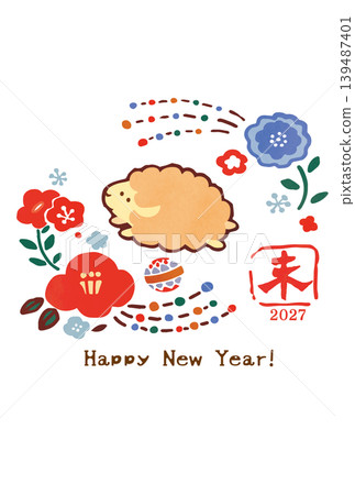 2027年新年賀卡：羊 139487401