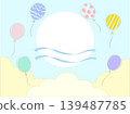 Balloon and cloud frame 139487785