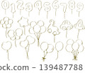 Hand-drawn balloon line art - various designs 139487788