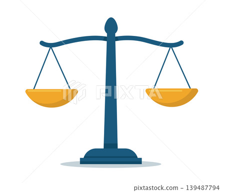 Justice Scale Icon Legal Balance and Law Symbol 139487794