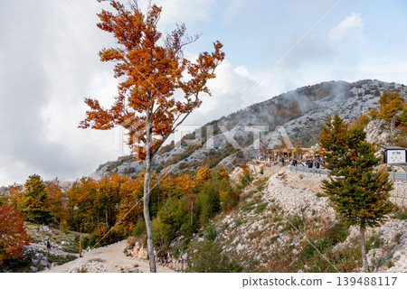 Panorama from Mount Montenegro Lovcen, view point at top of Kotor cable car 139488117