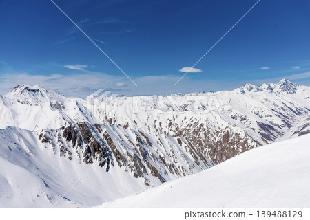 Gudauri Ski Resort Georgia, Snowy Winter Mountain Landscape winter Gudauri Ski Resort Georgia, Snowy Winter Mountain Landscape winter 139488129