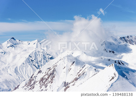 Gudauri Ski Resort Georgia, Snowy Winter Mountain Landscape winter Gudauri Ski Resort Georgia, Snowy Winter Mountain Landscape winter 139488138