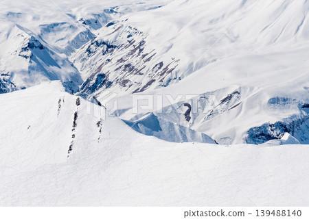 Gudauri Ski Resort Georgia, Snowy Winter Mountain Landscape winter Gudauri Ski Resort Georgia, Snowy Winter Mountain Landscape winter 139488140