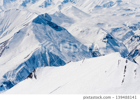 Gudauri Ski Resort Georgia, Snowy Winter Mountain Landscape winter Gudauri Ski Resort Georgia, Snowy Winter Mountain Landscape winter 139488141