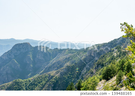 Landscape of Bosnia and Herzegovina mountains hill peak range haze summer Europe 139488165