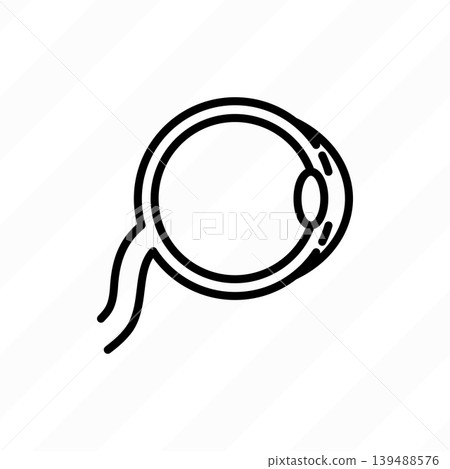 Cornea thin line icon. Structure of human eye. Ophthalmology. Cornea thin line icon. Structure of human eye. Ophthalmology. 139488576