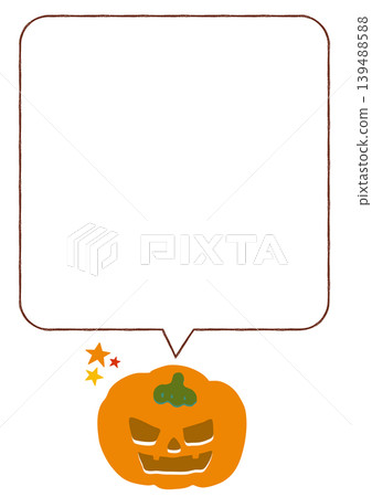 Halloween design elements and materials with speech bubbles: Ghost pumpkin Halloween design elements and materials with speech bubbles: Ghost pumpkin 139488588