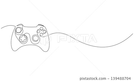 Continuous Line Gamepad with Copy Space Editable Stroke Continuous Line Gamepad with Copy Space Editable Stroke 139488704
