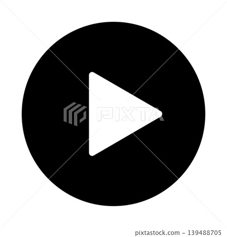 播放按鈕的簡單圖示插圖 03 139488705