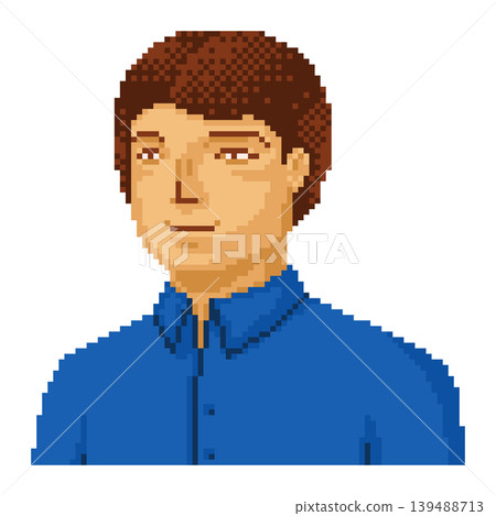Pixel human portrait digital character Pixel human portrait digital character 139488713