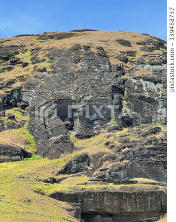 Rano Raraku quarry, known as the Moai factory, Easter Island, November 2025. Rano Raraku quarry, known as the Moai factory, Easter Island, November 2025. 139488737