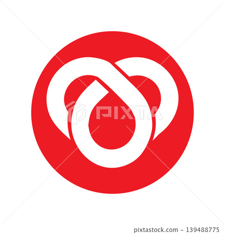Heart blood drop logo design 139488775