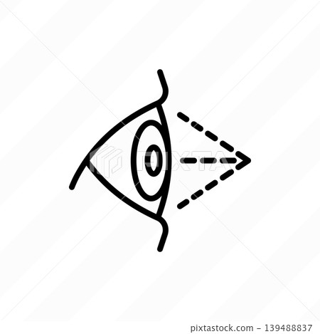 Laser eye surgery thin line icon. Ophthalmology. Lasik vision correction. Laser eye surgery thin line icon. Ophthalmology. Lasik vision correction. 139488837