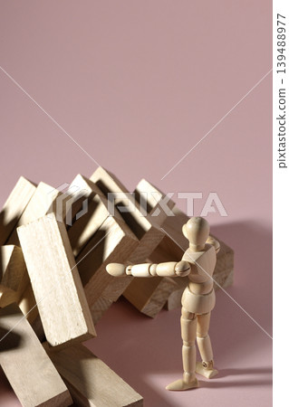 A collapsing balance game and a drawing mannequin A collapsing balance game and a drawing mannequin 139488977