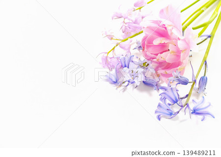 Pastel color flower frame Pastel color flower frame 139489211