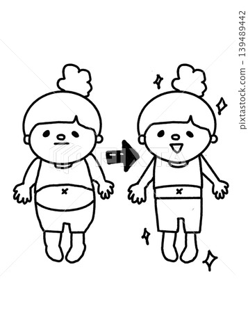 Diet, body care, before and after photos of overweight women Diet, body care, before and after photos of overweight women 139489442
