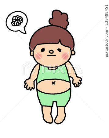 Diet, body care, before and after of an overweight woman Diet, body care, before and after of an overweight woman 139489451
