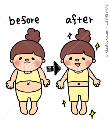 Diet, body care, before and after photos of overweight women Diet, body care, before and after photos of overweight women 139489478