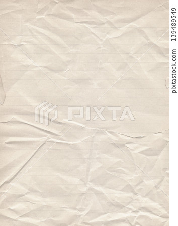 Crumpled lined paper texture background Crumpled lined paper texture background 139489549
