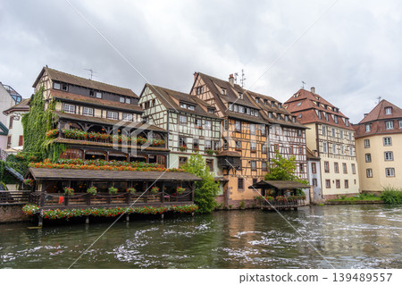 Traditional restaurant on the riverside in Petite France, Strasbourg Traditional restaurant on the riverside in Petite France, Strasbourg 139489557