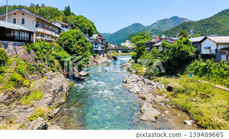 Gujo Hachiman: Yoshida River as seen from Miyagase Bridge Gujo Hachiman: Yoshida River as seen from Miyagase Bridge 139489665